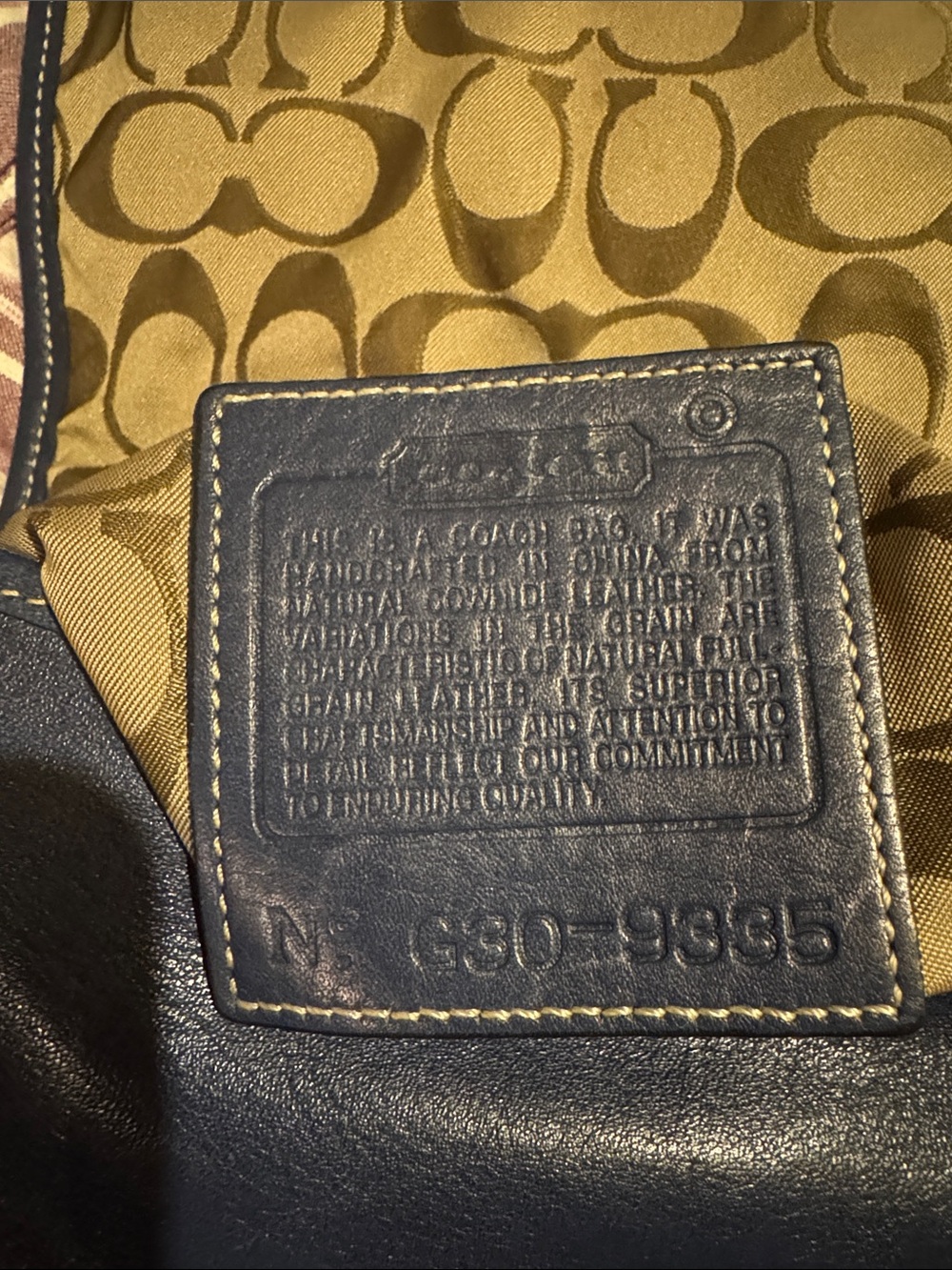 Coach Vintage Blue Leather Messenger Crossbody 9335 - Picture 10 of 10